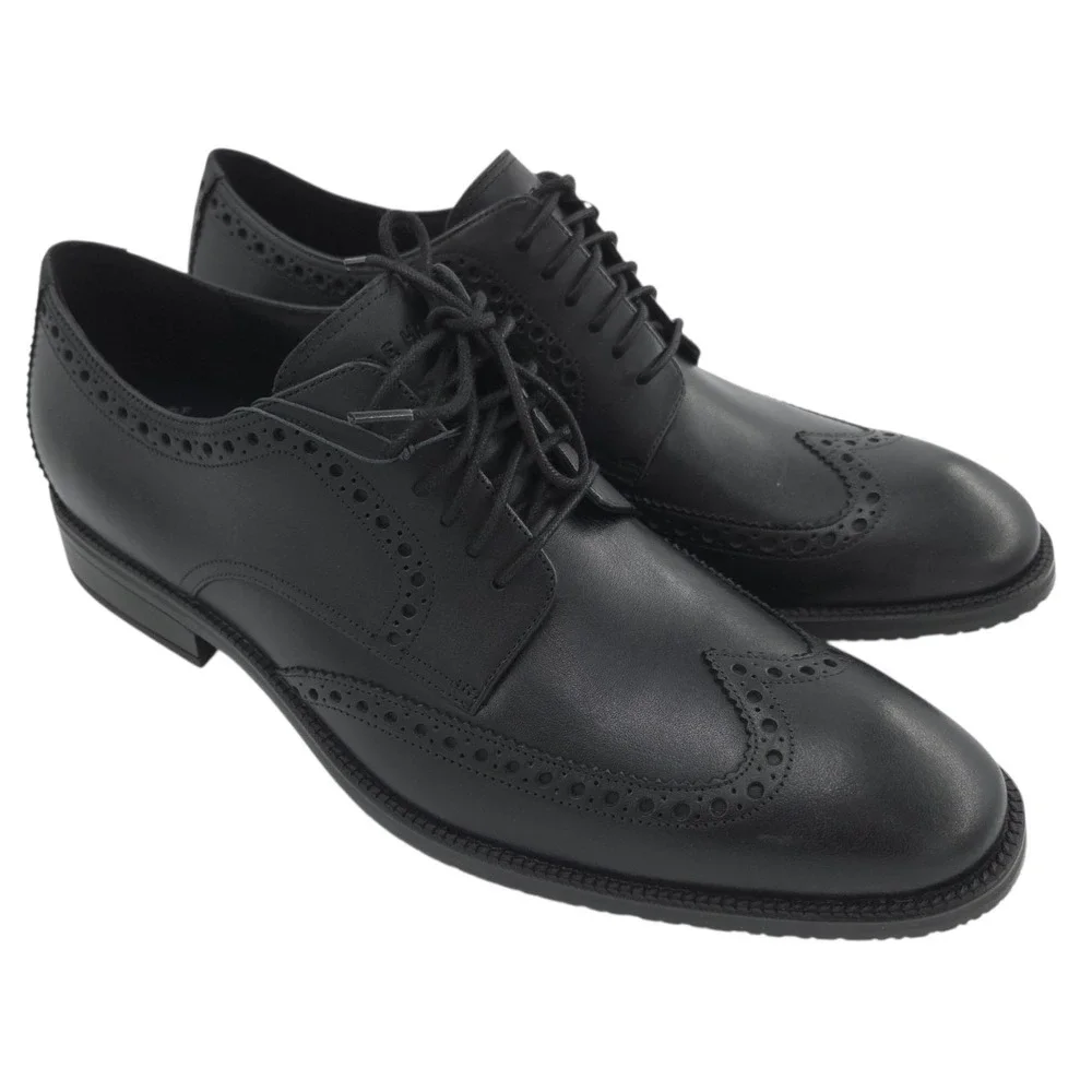 Cole Haan ME Wingtip Oxford Dress Shoes Mens 13 Black Leather Waterproof NEW